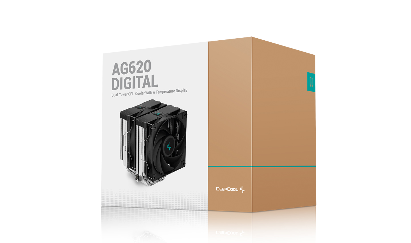 Deepcool AG620 Digital Dual-Tower Cooler with Temprature Display Deepcool AG620 Digital Dual-Tower Cooler with Temprature Display